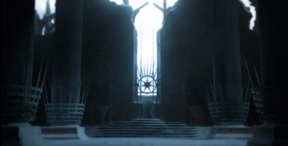 The desolated Throne room, a vision Bran and Khaleesi both saw.